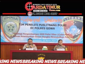 Kapolres Gowa Sambut Kunjungan Tim Peneliti Puslitbang Polri di Polres Gowa