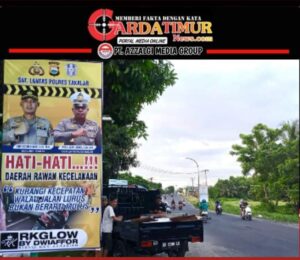 Tekan Angka Kecelakaan, Satlantas Polres Takalar Pasang Papan Himbauan Di Titik Rawan Kecelakaan