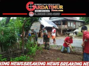 Cegah Banjir, Babinsa Koramil 1409-07/Tompobulu Bersama Warga Bersihkan Saluran Air