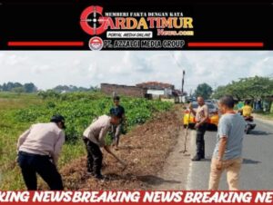 Sambut MTQ Tingkat Provinsi 2024 Takalar, Polsek Galsel Bersama Masyarakat Gelar Kerja Bakti