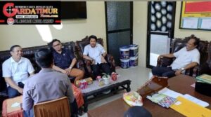 Pererat Silaturahmi Ketua dan Anggota Panwascam Datangi Polsek Somba Opu.
