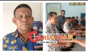 Drs Setia Budi Pane, Sukses Pimpin Sertijab Enam Kades. Kecamatan Galang,