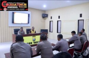 Kapolres Takalar Pimpin Rapat Kesiapan Panitia HUT Bhayangkara Ke-78. 