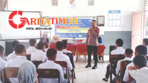 Kapolsek Tombolopao Sosialisasi Napza kegiatan MPLS Peserta Didik SMAN 11 Gowa TA 2024/2025