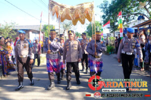 Kakorbinmas Baharkam Polri Kunjungi Desa Kampung Beru untuk Penilaian Lomba 3 Pilar. 