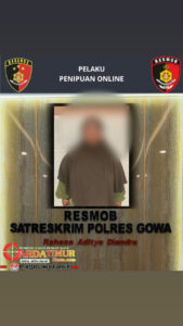 Tim Resmob Sat Reskrim Polres Gowa Berhasil Tangkap Tiga Pelaku Penipuan Online di Sidrap. 