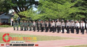 Kapolres Gowa Pimpin Apel Gelar Pasukan Ops Mantap Praja 2024-2025 Polres Gowa. 