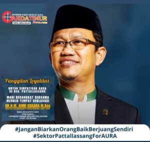 Ribuan Massa Loyalitas Simpatisan Dan Relawan AURA GOWA,Ikut Deklarasi DR HM Amir Uskara,M,Kes, Sebagai Calon Bupati Gowa Periode 2024- 2029
