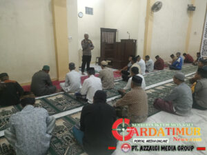 Lewat Safari Subuh, Kapolsek Bontonompo Polres Gowa Sampaikan Himbauan Kamtibmas. 