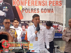 Polres Gowa Gelar Press Release Terkait Kasus Pembunuhan di Dusun Pa’lipungan. 