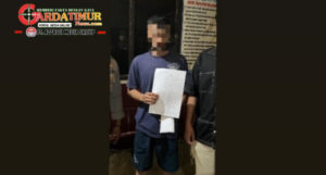 Polres Jeneponto Tahan Tersangka Kasus Pencurian Beras di Desa Bulloe Kabupaten Jeneponto. 