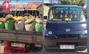 Polsek Bontomarannu Tangkap Mobil Pengangkut Ballo 30 Karung Dari Tasse Kec Manuju Kab Gowa