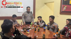 Personel Gabungan Polres Gowa dan Brimob, TNI Amankan Kampanye Paslon Bupati di Kecamatan Bontonompo.