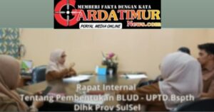 Pembentukan BLUD, Kepala UPTD Balai Sertifikasi dan Pembenihan Tanaman Hutan DLHK Prov SUlSEL Gelar Rapat Koordinasi. 