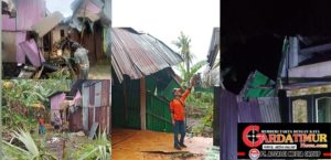 Angin Puting Beliung Hantam Takalar, Dua Rumah Warga Rusak Parah Tertimpa Pohon