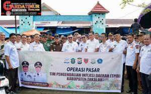 Kapolres Takalar Hadiri Gerakan Pangan Murah Serentak di Pasar Lengkese.