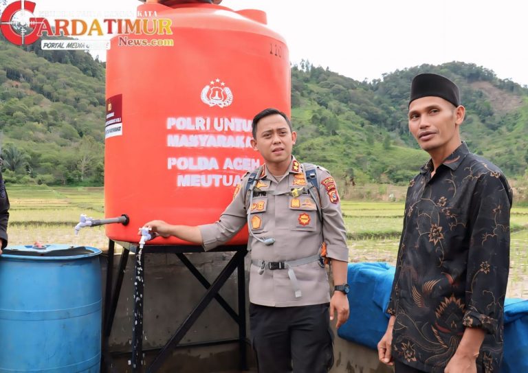 Kapolres Aceh Tengah Resmikan Sumur Bor Bantuan Kapolda Aceh untuk Penuhi Kebutuhan Air Bersih Warga Bintang