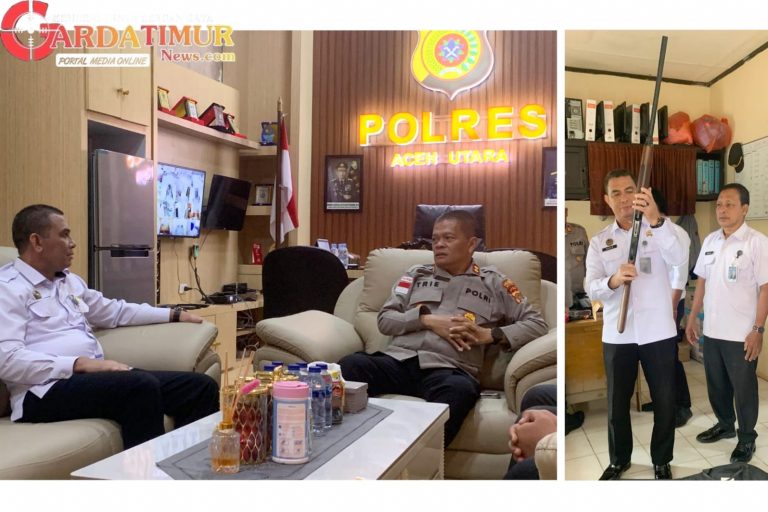 Kalapas Lhoksukon Jalin Sinergitas dengan Polres Aceh Utara, Periksa Kondisi Senpi
