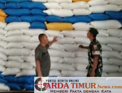 TNI Kawal Langsung: Stok Beras Bulog Malewang 1.516 Ton, Siap Jaga Stabilitas Harga.