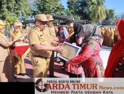 Penyerahan Penghargaan Purna Bakti Pada Apel Gabungan, Bupati Takalar Tekankan Disiplin ASN.