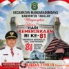 Camat Mangarabombang, Mari Kita Sambut HUT ke-81 RI dengan Semangat Persatuan dan Pembangunan.‍