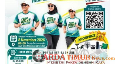Fun Walk Takalar Car Free Day 2026 Ajak Masyarakat Semarakkan HKN ke-62.