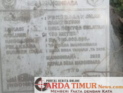 Belum Genap Setahun, Proyek Rabat Beton Rp100 Juta Desa Mangindara Terkelupas, Merugikan Pengendara.